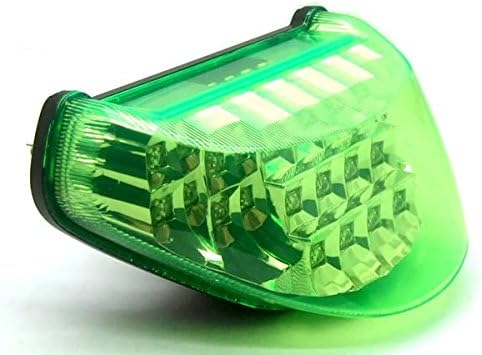 Motocycle LED Integrated Rear Running Tail Stop Brake Light Super Bright Tail Light Fit For Kawasaki 2000-2005 01 02 03 ZX-12R Chrome Green