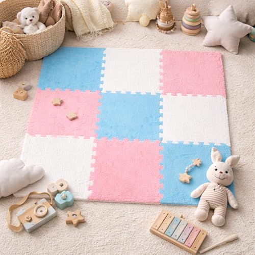 Tapis de jeu puzzle pour chambre d'enfant multicolore Bestlivings