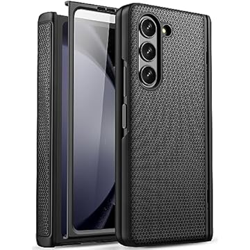 SIXBOX Capa para Samsung Galaxy Z Fold 5 com protetor de tela e proteção de dobradiça, slim fit à prova de choque, leve, durável, capa de policarbonato rígido para Samsung Galaxy Z Fold 5 5G 2023,