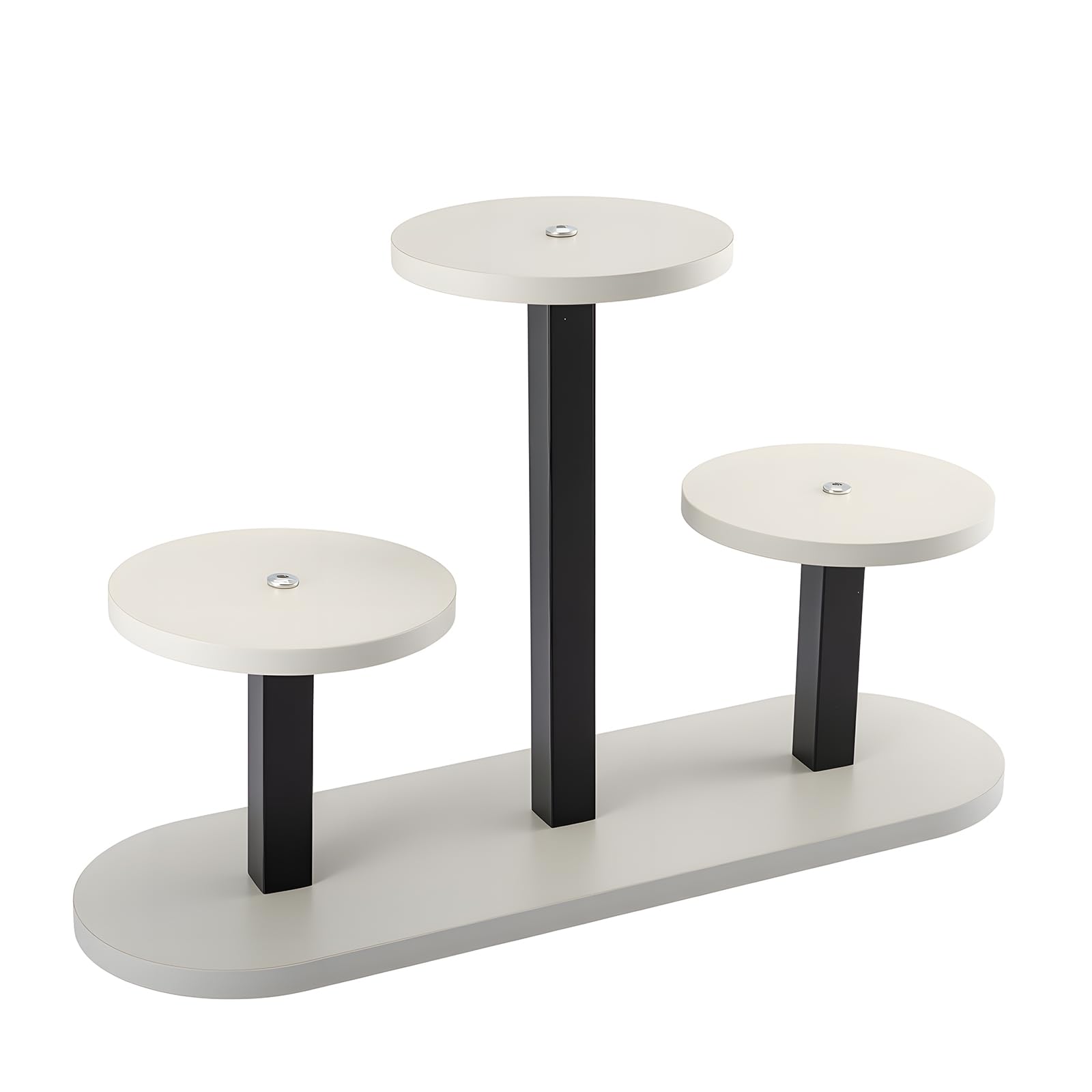 EVERGOODS Multi Tier Plant Stand Indoor, Window Sill Plant Shelf with 5 Display Platforms, Modern Tabletop Plant Stand for Succulents, Living Room, Window, Desk & Balcony (White)