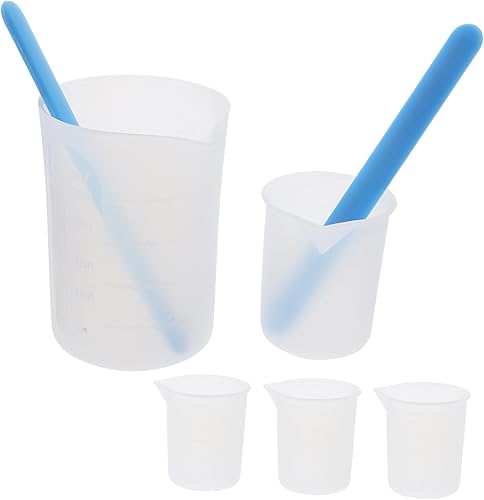 Miniatura 9 de SEWACC 5 Sets molde de para resina Silicone Measuring Cup Resin Mold epoxy Mixing Cup handicrafts Making Tool Paint Mixing Cup Stirring Rod