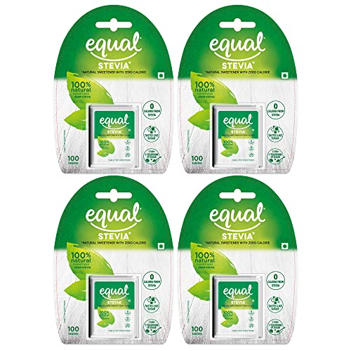 Image of Equal Stevia Natural Sweetener, 100 Tablets - Pack of 4
