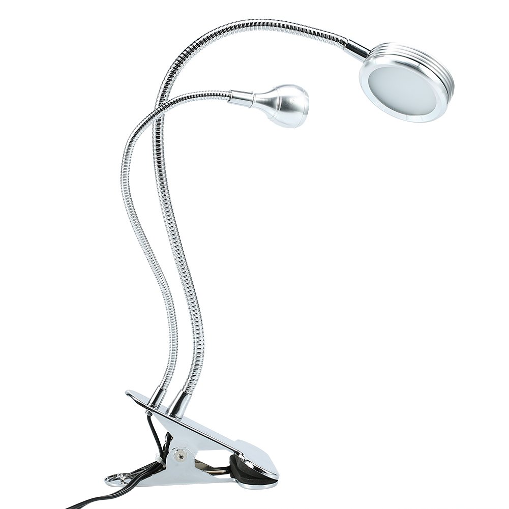 Greeflu Desk Light for Makeup, USB Beauty Lights Equips With 2 Light Heads Suitable for Beauty Salon Eyelashes Nail Art Eyebrow Tattoo