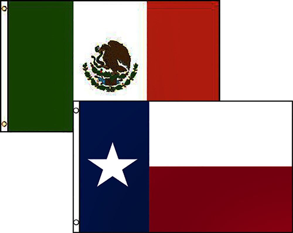 Tex Mex Texas Mexico - Bandera de poliéster impresa 100D de 3 x 5 pies, 3 pies x 5 pies Tex Mex Texas Mexico - Bandera de poliéster impresa 100D de 3 x 5 pies, 3 pies x 5 pies