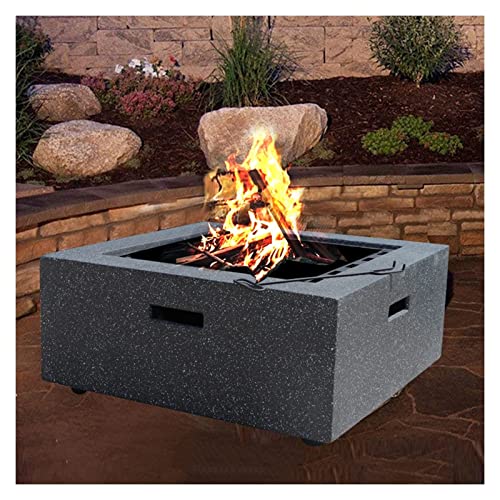 BKSXSOP Juego de Mesa con Parrilla de leña para jardín y fogata Exterior, Cuenco para Chimenea de Patio Outdoorrd