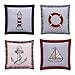 Bacati - Aidan Plaids and Stripes Boys 4 pc Wall Hangings
