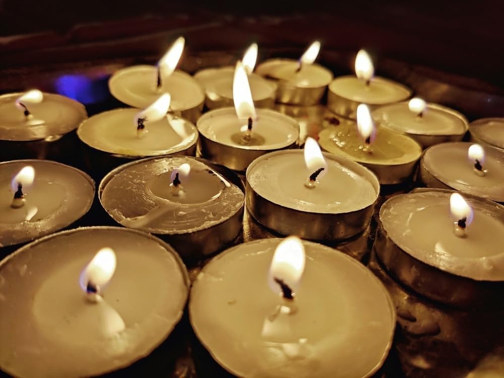 Bodhichitta- Unscented Pure Paraffin Wax Tealight Candles, (3-4hr Burn Period) (Pack of 25pcs) 3