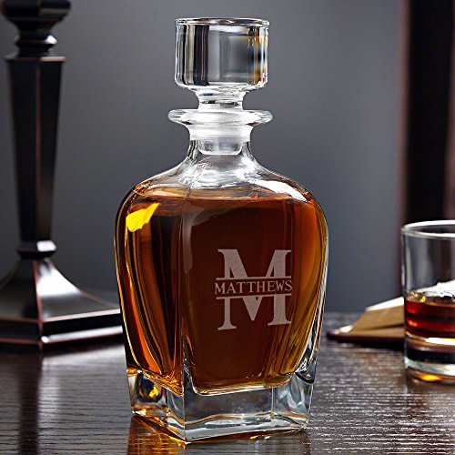 Oakmont Personalized Draper Decanter For Whiskey Lovers - By HomeWetBar