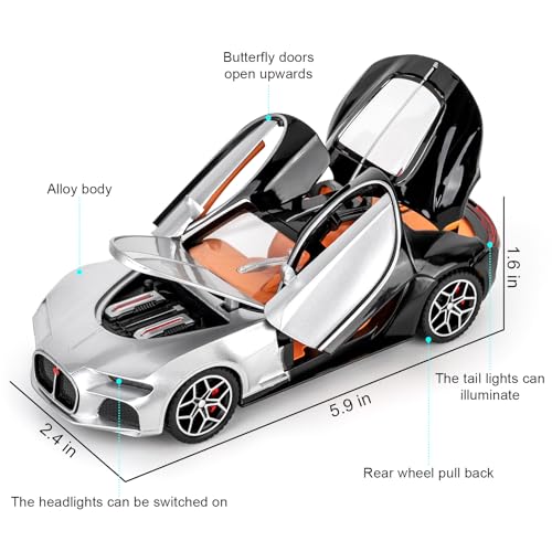 Carro de Juguete 1:32 Bugatti Atlantic con Sonido y Luces miniatura 3