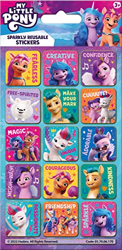 My Little Pony Sparkly Subtítulos Adhesivos | Producto oficial | Reutilizables en superficies no porosas | Niñas | A partir de 3 años | Perfecto para regalos de cumpleaños, bolsas de fiesta, artes y