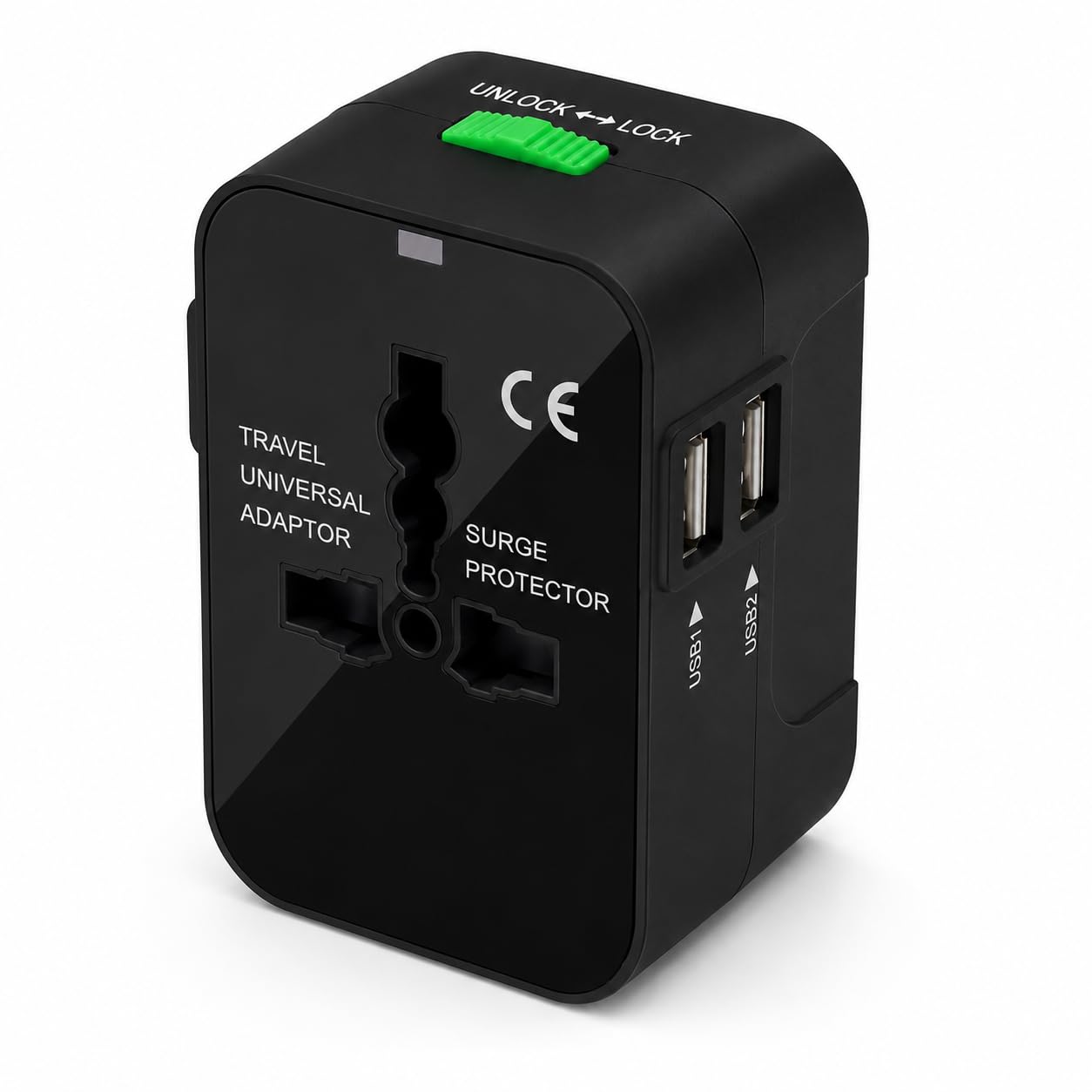 fizzytech Universal Travel Adapter with 6A AC Socket | International All-in-One Plug for 180+ Countries (US, UK, EU, AUS) | Universal AC Converter for Mobile, Laptop & Gadgets -Black-image-11