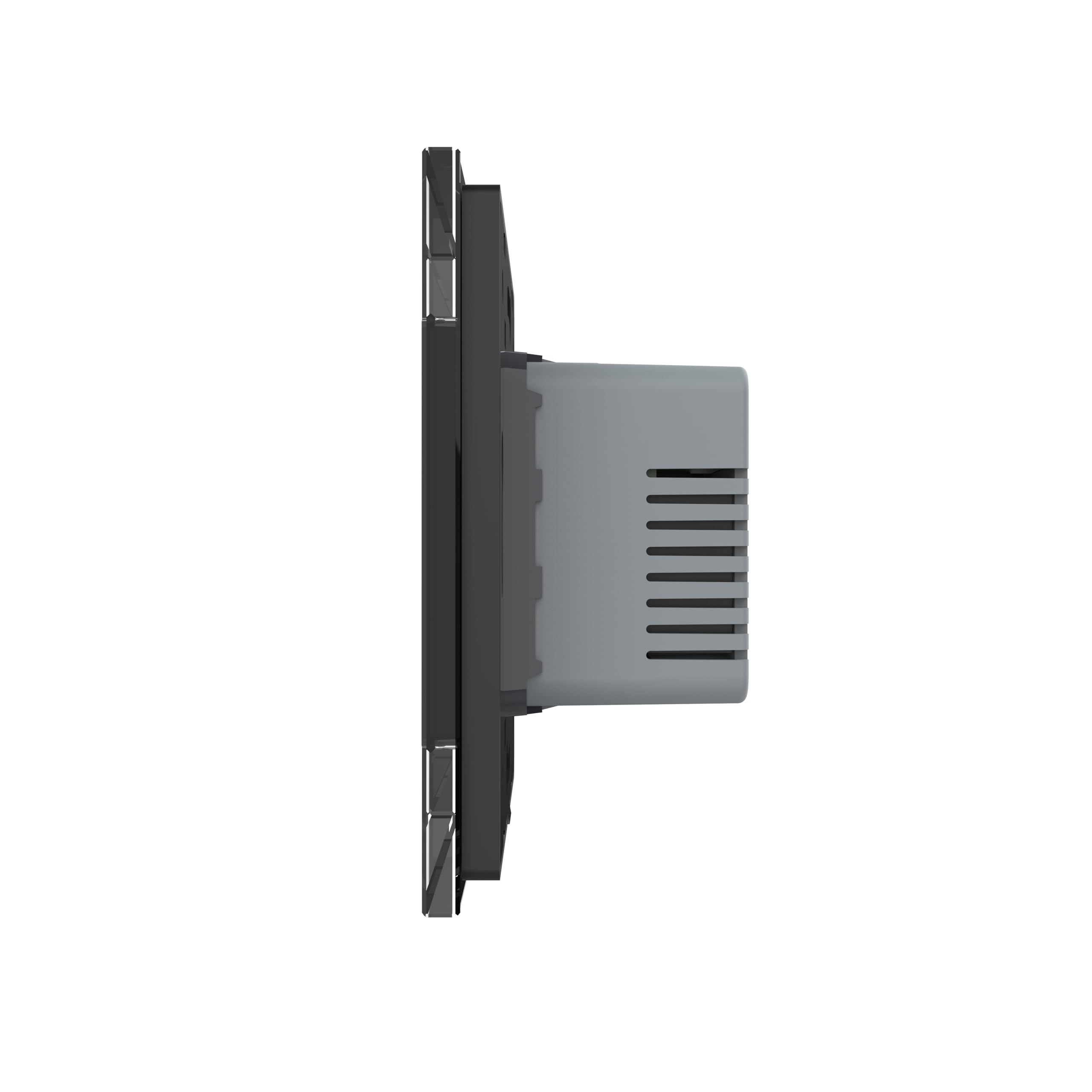 LIVOLO Raumthermostat Thermostat mit Glas Rahmen für Heizung Fußbodenheizung optional mit Bodenfühler Schwarz