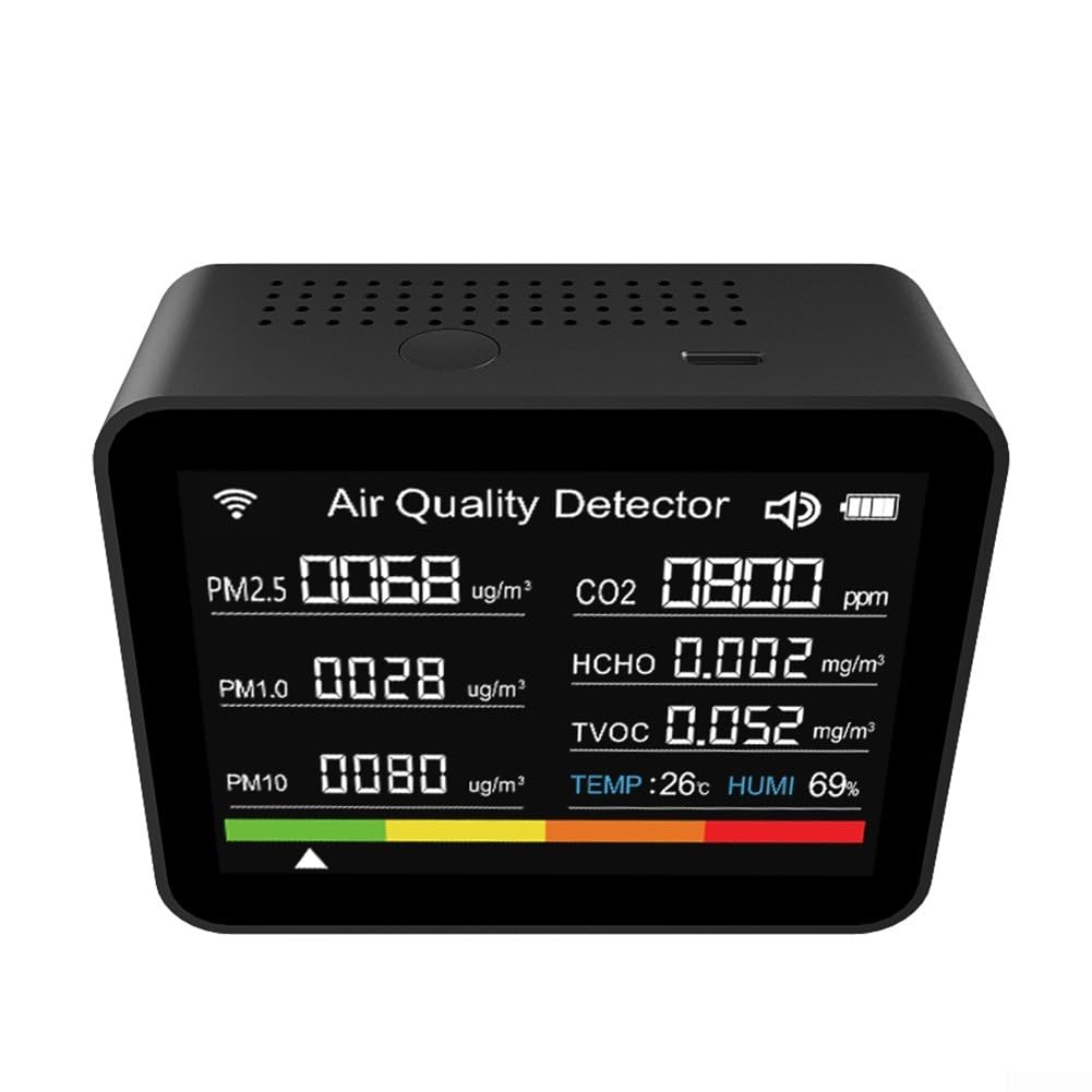13 en 1 Monitor de calidad del aire Medidor de Medidor de temperatura y humedad TVOC PM2.5