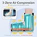 Comfytemp Air Compression Therapy Device K1007, Portable Foot Massager with Heat, Cordless Ankle Massage Boot for Pain Relief and Circulation, Ideal for Men Women Seniors (1Pack, Fits Size 6 to 10)