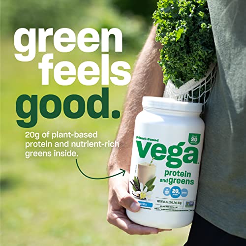 Vega VEG06651 Protein And Greens Protein Powder, Vanilla - 20G Plant Based Protein Plus Veggies, Vegan, Non Gmo, Pea Protein thumb #4