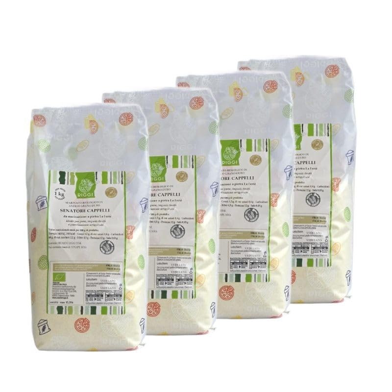Harina de Trigo Duro Senatore Cappelli – Pack de 4 × 1 kg – 4 kg