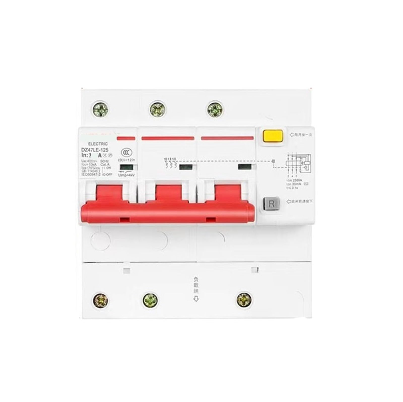 VSPPJYFG 3p air Switch with Leakage Protector 63a Circuit Breaker 220v air Leakage Protection 32a Three-Phase(3P-125A)