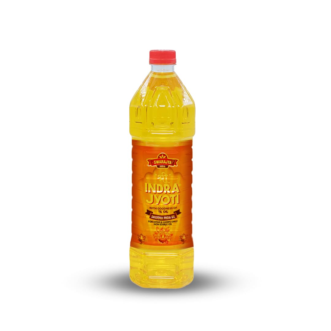 Swarajya India Indra Jyoti Pooja Oil – 900 ml | Pure Sandalwood Fragrance Oil for Diya, Deepam & Aarti | Sacred Aromatic Pooja Oil for Daily & Festive Rituals-picture-20