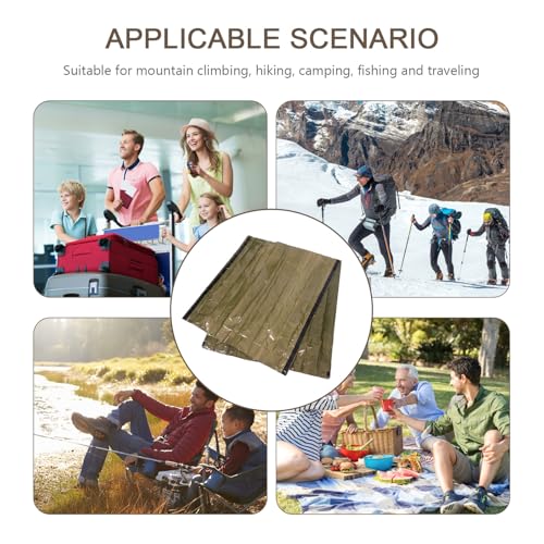 Matériel de couchage thermique d'urgence réutilisable et imperméable pour camping et randonnée
