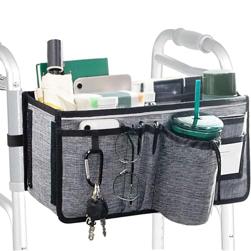 Panier de marcheur de grande capacité lavable et pliable pour déambulateur - 7