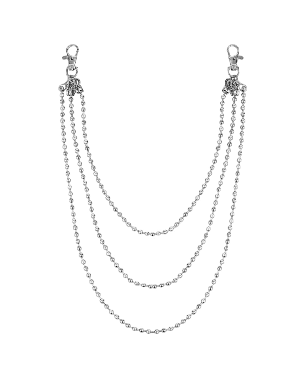 Punk Hipster Ball Chain, Cool Dancers Hip Hop Gothic Chain | Stainless Steel Silver | Jean Accessories for Men, Women & Boys | #134-image-35