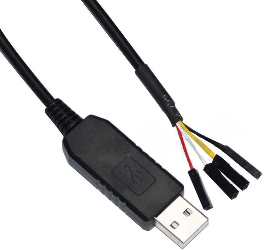FT232R USB to TTL UART Serial Converter Cable, 5V 4-Pin (TXD RXD GND VCC) for Programming & Debugging, 1.8M Length