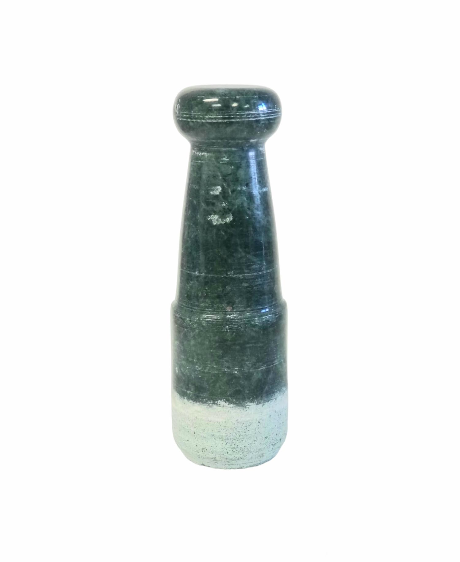 IKM Green Marble Granite Khal Dasta, Mortar and Pestle Set, Kundi, Kharal or khalbatta or Mixer and Grinder Set for Kitchen (Green, Small)