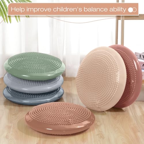Image of Amylove 6 Pcs Wiggle Seat Inflated Wobble Cushion for Sensory Kid 13 Inch Balance Disc Kids Flexible Seating Exercise Sensory Pad Chair Cushion for Classroom Office School(Boho)