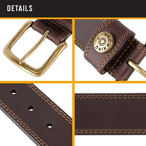 Image of Browning Men's Rugged Leather Casual Belts