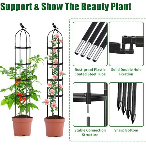 Support réglable pour grimpantes de jardin avec structure métallique modulable