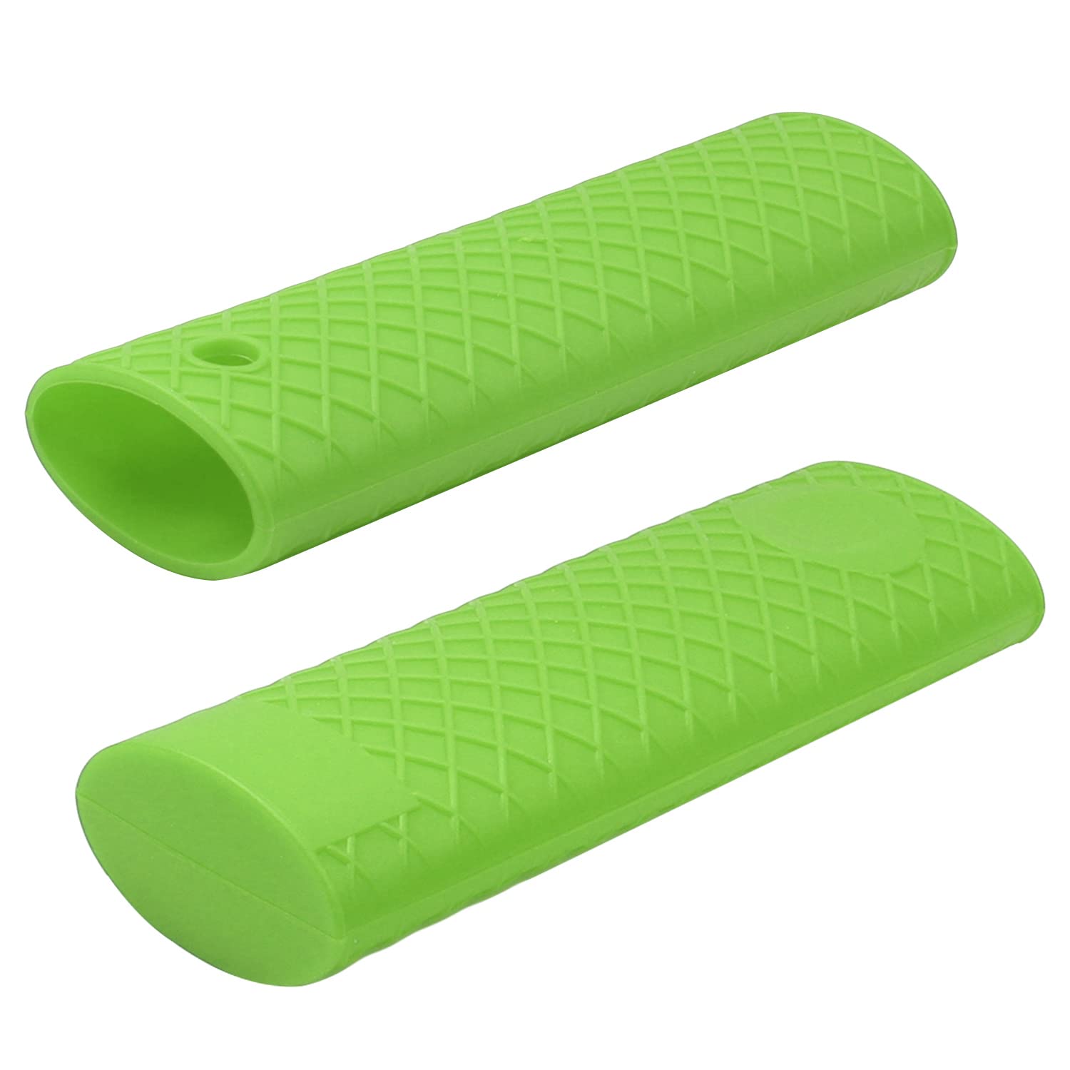 MroMax Silicone Hot Handle Holder Sleeve, Pan Pot Handle Cover Green 6.1-inch Long 2Pcs