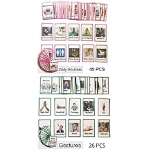 Daily Routines Gestures English Flash Cards Pocket Card Learning Toys for Children Pre-Kindergarten Kids Education Aids