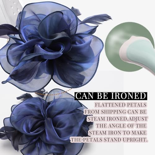 Image of DRESHOW Fascinators Hat Tea Party Headwear Ribbons Feathers on a Headband and a Clip for Women