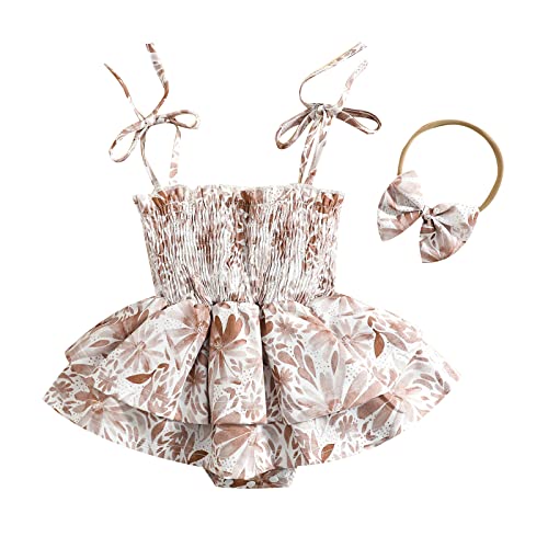 Image of Baby Girls Summer Denim Romper Clothes Dress Newborn Onesie Sunsuit 3 6 9 12 18 Months One-Piece Jumpsuits Outfits