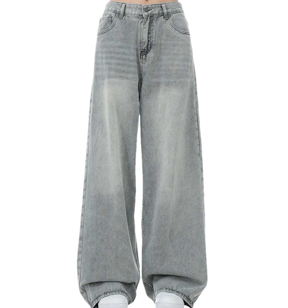 Men’S High Waist Straight Jeans Denim Pants Casual Style Button Fly Stripe Design Jeans