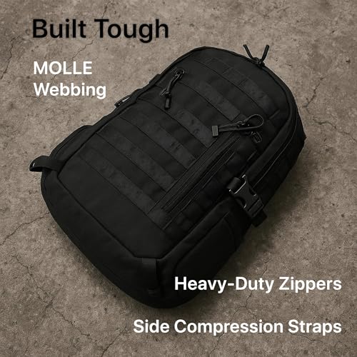 WESTEND 29L Tactical Backpack for Men – Military Assault Pack with MOLLE System, Heavy Duty Bug Out Bag for Outdoor Activity - Image 6