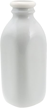 Amazon.com: White Porcelain Milk Bottle with Cover -1 Quart : Home