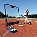 Jugs Toss Machine with 1-Dozen Sting-Free Game-Ball Yellow Dimpled Softballs, Holds up to 10 Softballs, Tosses One Ball Every 5 Seconds, Rechargeable, Runs up to 8 Hours