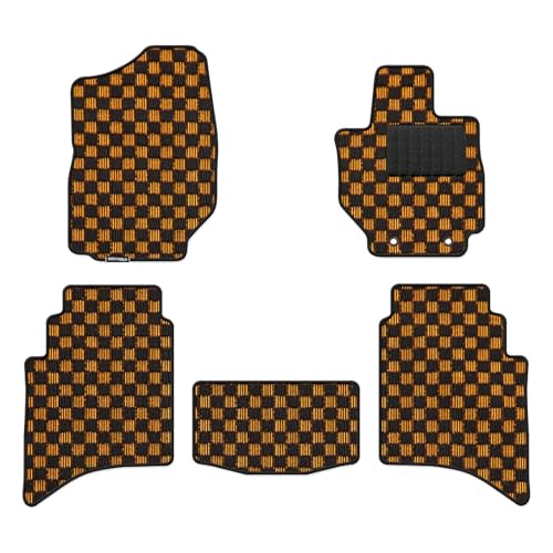 Hotfield スズキ 互換品 新型 ジムニー ノマド JC74W フロアマット AT車 チェックオレンジ