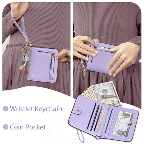 Image of COSHAYSOO Initial RFID Wallet Small Purple for Teen Girls Personalized Valentines Day Birthday Gifts, 10 11 12 13 14 15 16 17 18 Year Old College Teenage Girls Wallets Fashion Monogrammed Letter Z