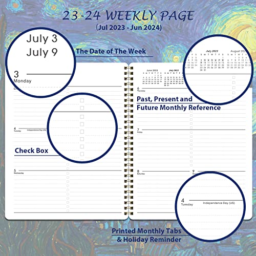 Planner 2023-2024 - Acdemic Planner 2023-2024 From July 2023 - June 2024, 8" X 10", Plan Book, Weekly & Monthly Planner 2023-2024With Flexible Cover, Perfect For Using And As Gift #TOP3