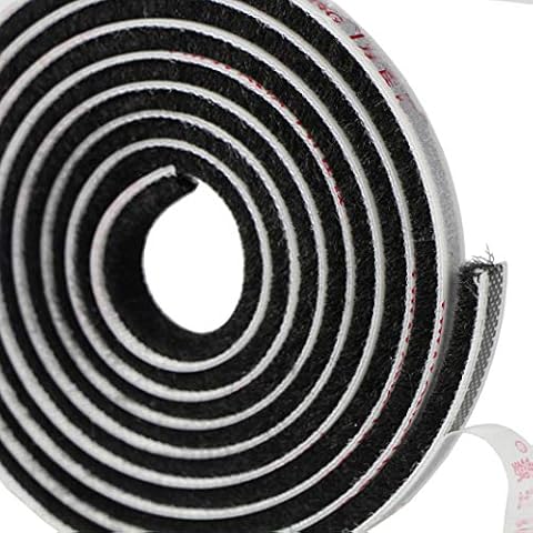 5 Meters Adhesive Seal Brush Weather Strip Draught Excluder Tape Dustproof Strips for Door Window and Wardrobe Seals, 9mm Wide x 5mm High (Black) Cover