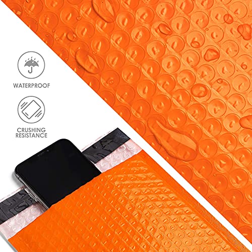 Image of Metronic 8.5x12 Inch Bubble Mailers 250 Pack Bulk Bubble Mailer Orange | Uasble Size 8.5x11 inch Self Seal Shipping Envelopes, Padded Envelopes Packaging for Small Business, Boutique