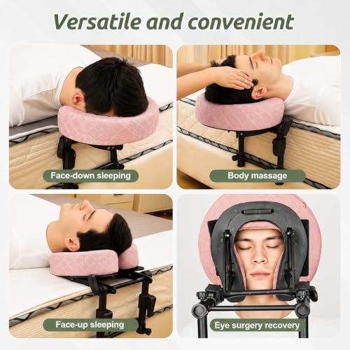 Image of Massage Headrest for Bed, Head Holder & Face Cradle with Face Down Pillow