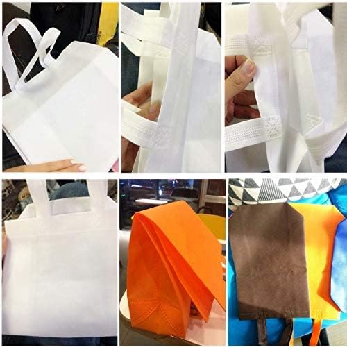 Supersize 14 Pack Reusable Non Woven Gift Bags with Handles Party Fabric Tote Bags Treat Bags for Birthday Favors, Snacks 14 Colors (9.8 x 13.8 x 4 inches) - Image 2