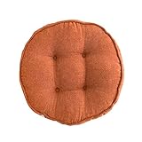 Sitzkissen Stuhlkissen Für Indoor Und Outdoor Dicke Polsterung Steppkissen Bodenkissen Kissen Baumwolle Leinen Sitzkissen Yoga Fenster Tatami Home Office Pad,R-Orange,45cm