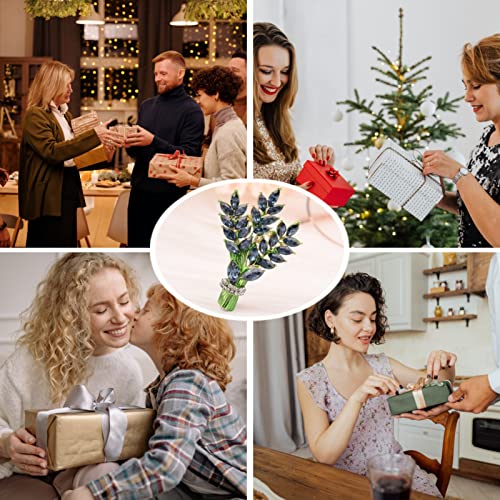 Mlepus Blue Lavender Vintage Bouquet Brooch Crystal Rhinestone Elegant Accessory Jewelry Women Brooches And Pins Fashion Jewelry Wedding Flower Jewelry Lapel Pins #TOP5