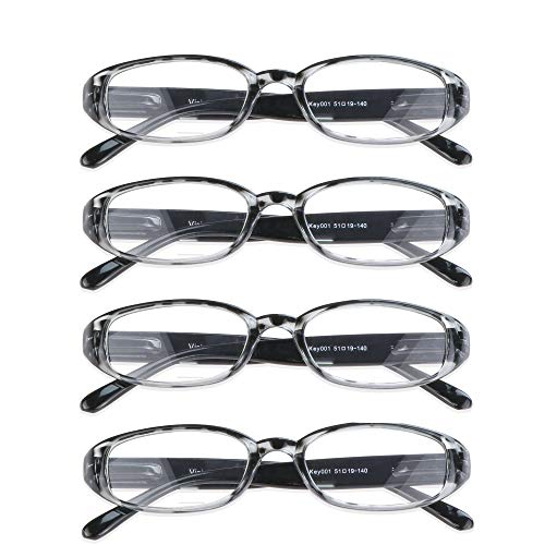 Image of VisionGlobal 1 Pairs /4 Pairs Reading Glasses with Spring Hinge, Blue Light Blocking Glasses for Women /Men