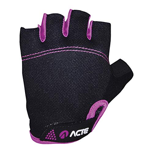 Luva Para Bike Rosa E Preto - P