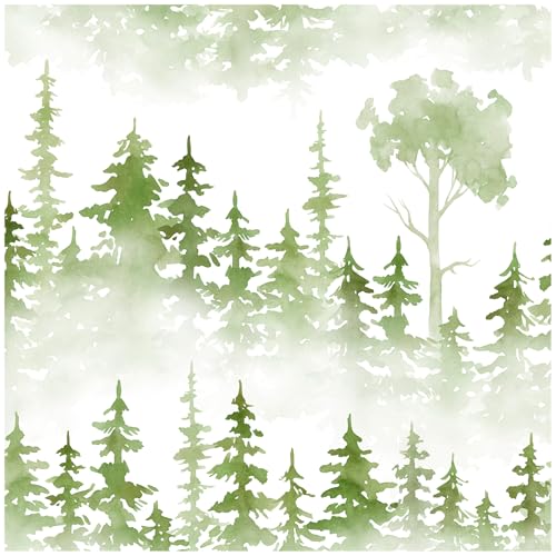 Floralplus Peel and Stick Wallpaper Boho Misty Forest Removable Wallpaper Botanical Renter Friendly Wallpapers for Home Decor Leaf Contact Paper for Cabinet 17.5 in x 118 in